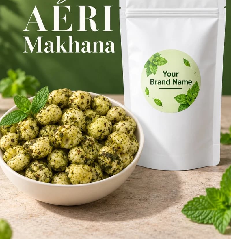 Roasted makhana pouch mockup