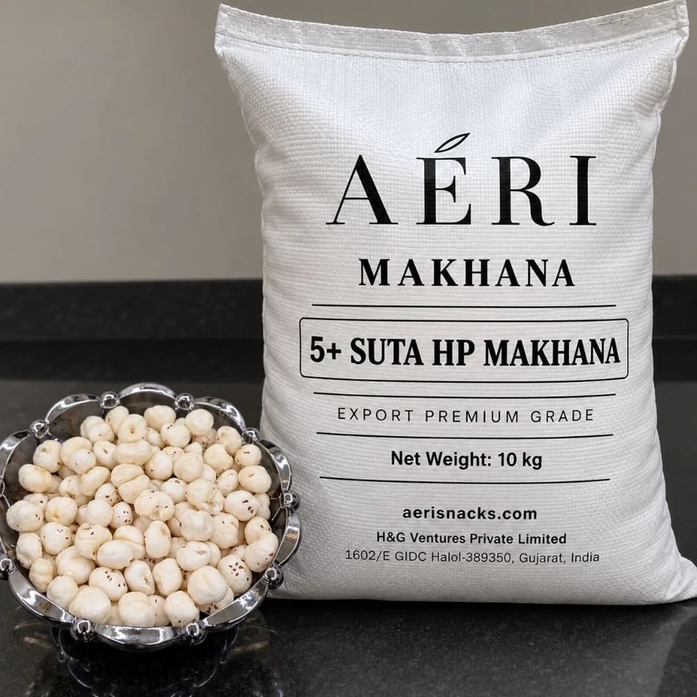 Raw Phool Makhana bulk export packaging
