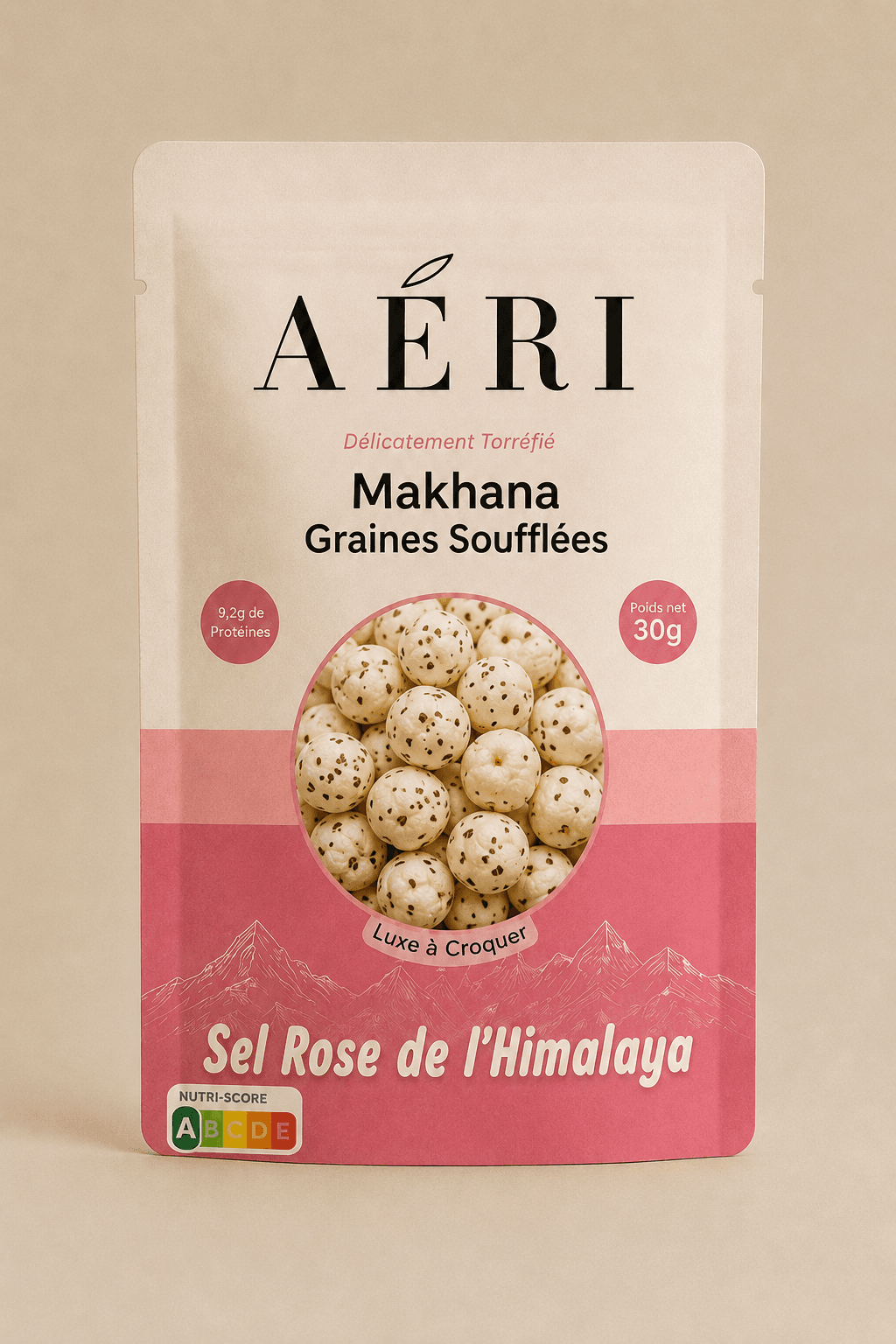 makhana himalayan salt sachet 50g aeri snacks